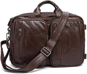 JSEIAJB Retro Multi-functional Men's Shoulder Bag Document Bag Crossbody Bag