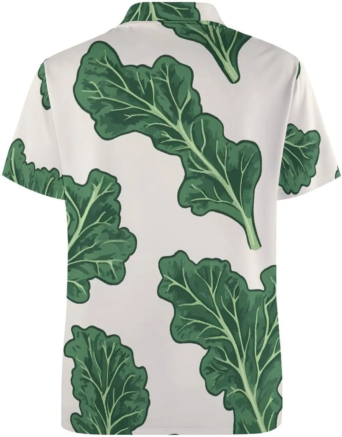 Kale Leaves Mens Polo Shirts Quick Dry Short Sleeve T-shirts Slim Tennis Collared Tees Tops