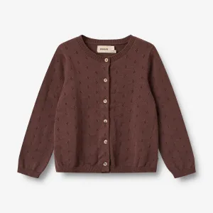 Knit Cardigan Maia - eggplant