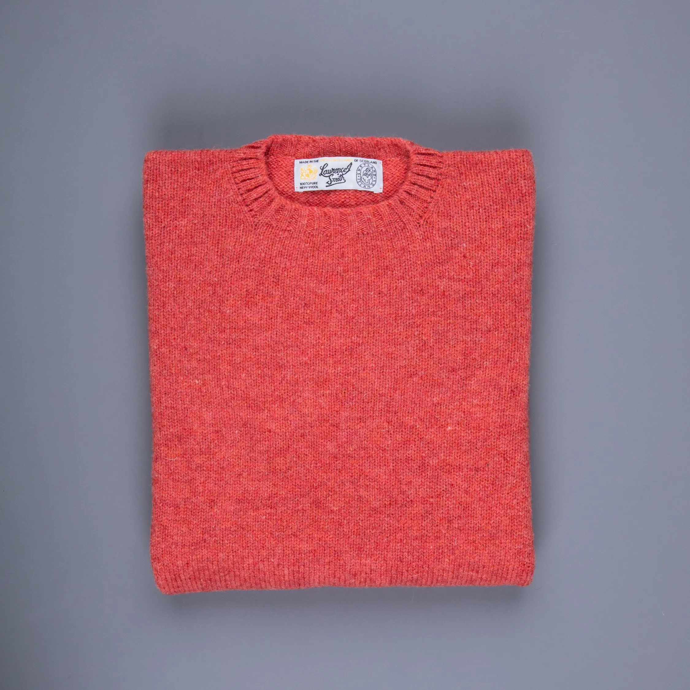Laurence J. Smith Super Soft Seamless Crewneck Salmon