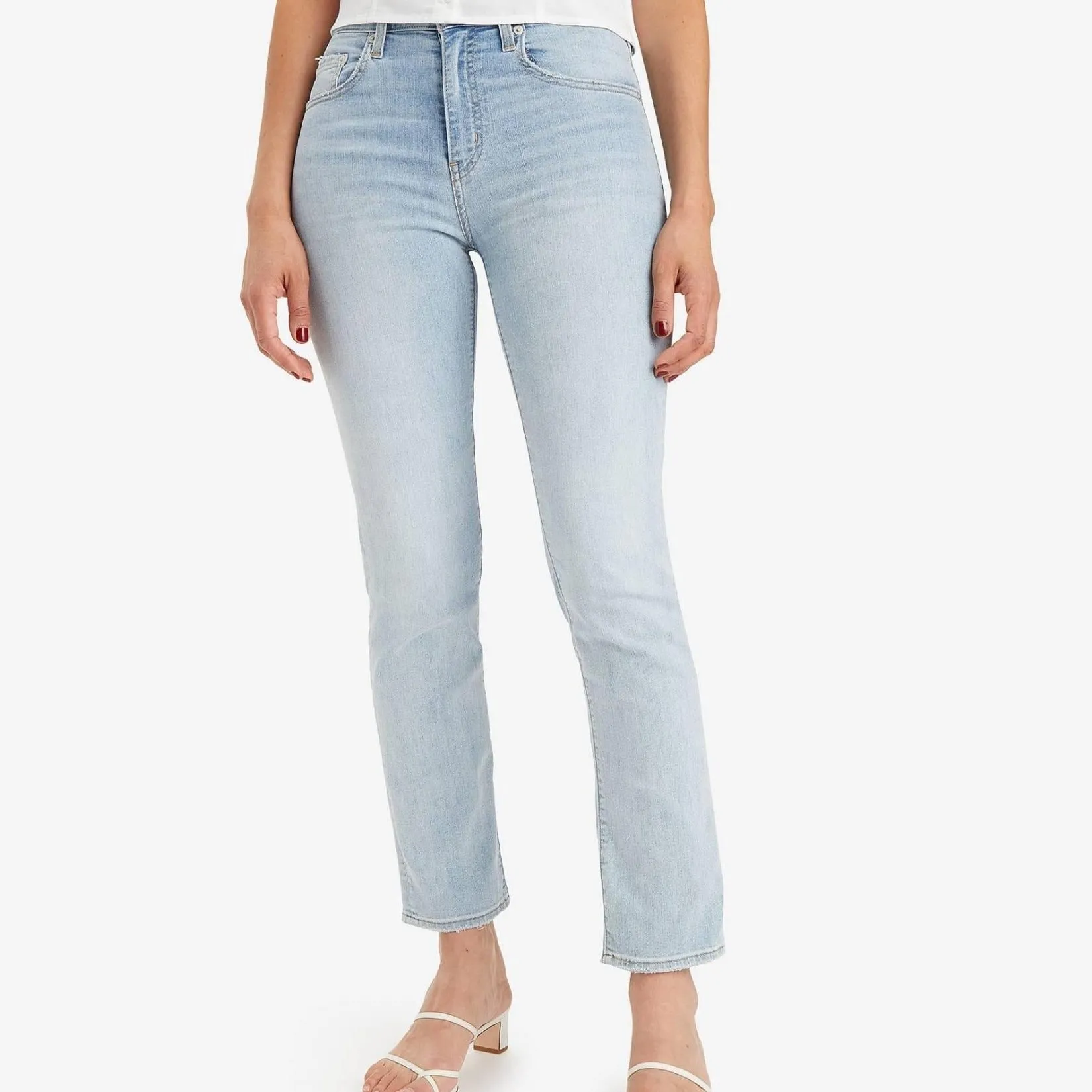 Levi's 724™ High Rise Straight Lightweight Jeans Cool Bright In Blue