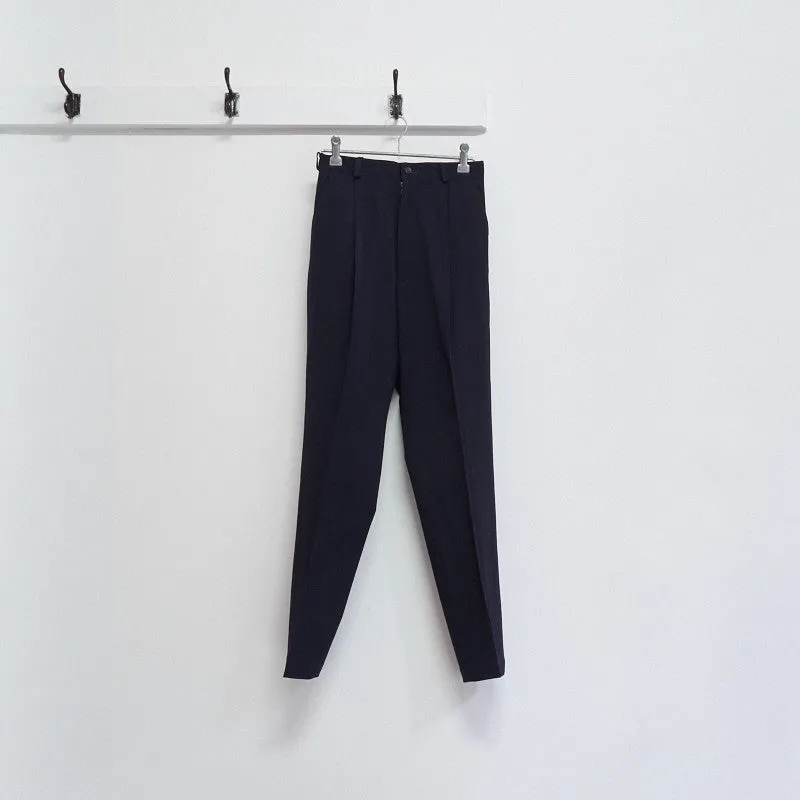 lightweight gabardine pleated trousers