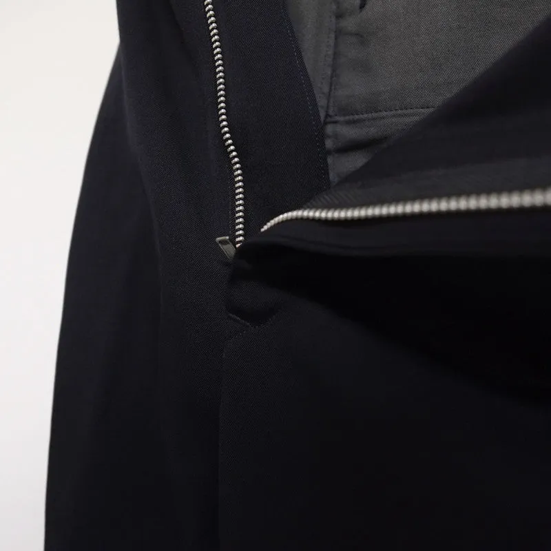 lightweight gabardine pleated trousers