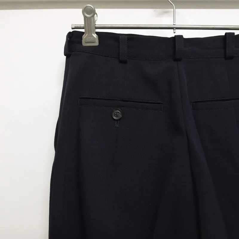 lightweight gabardine pleated trousers