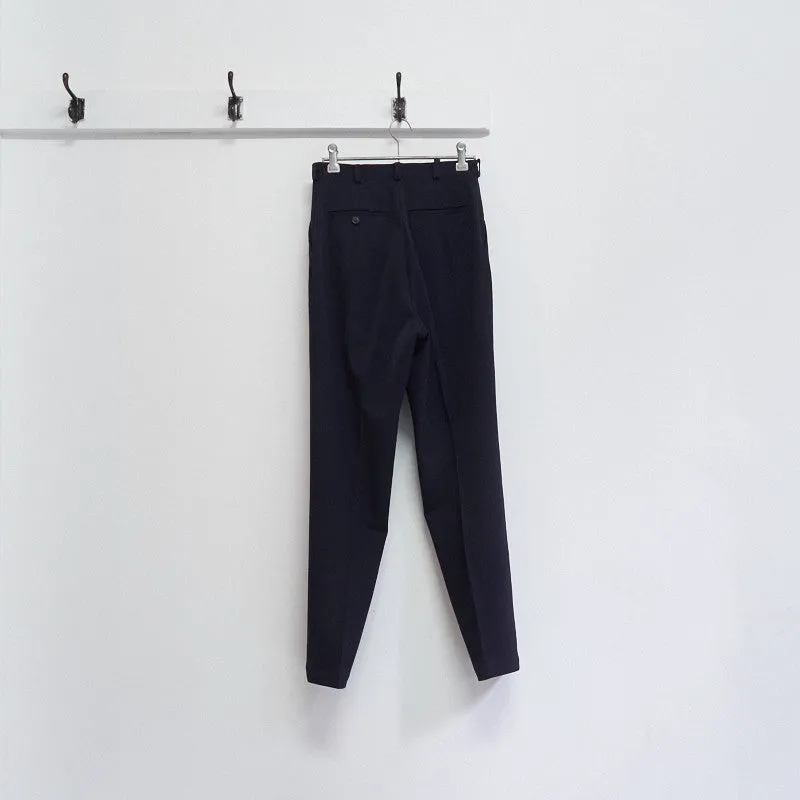 lightweight gabardine pleated trousers