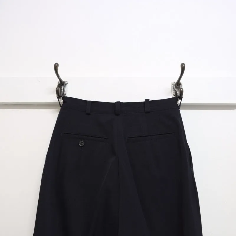 lightweight gabardine pleated trousers