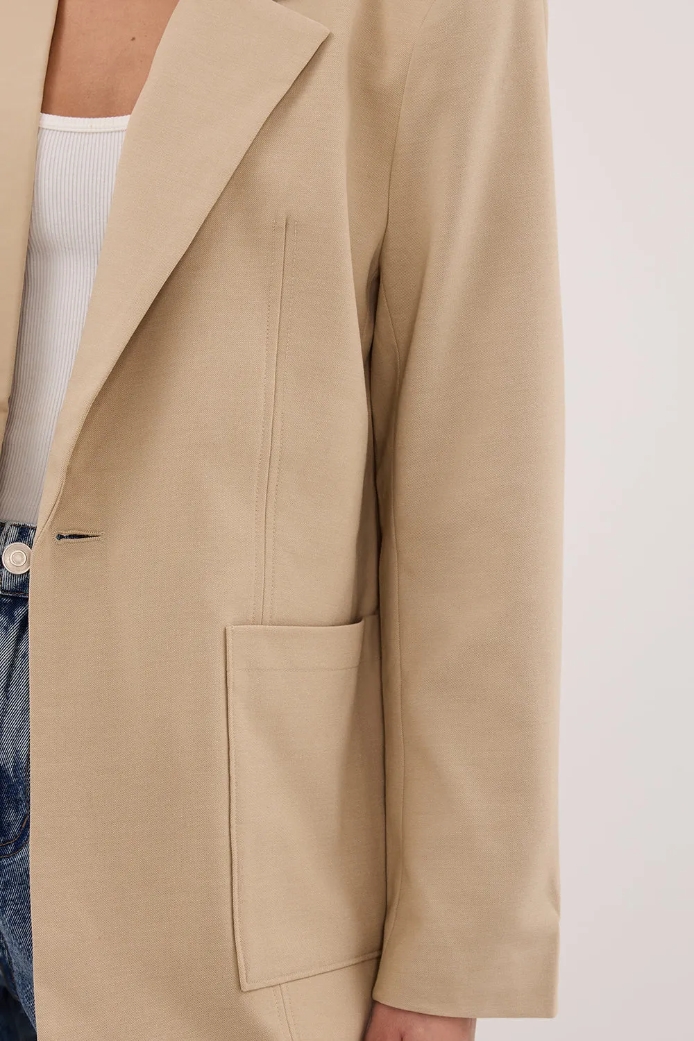 LOUIE NATURAL PATCH POCKET BLAZER