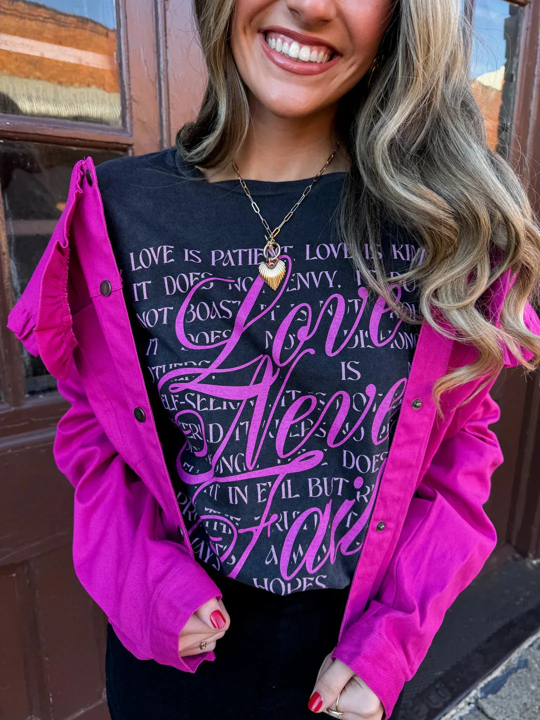 Love never fails tee