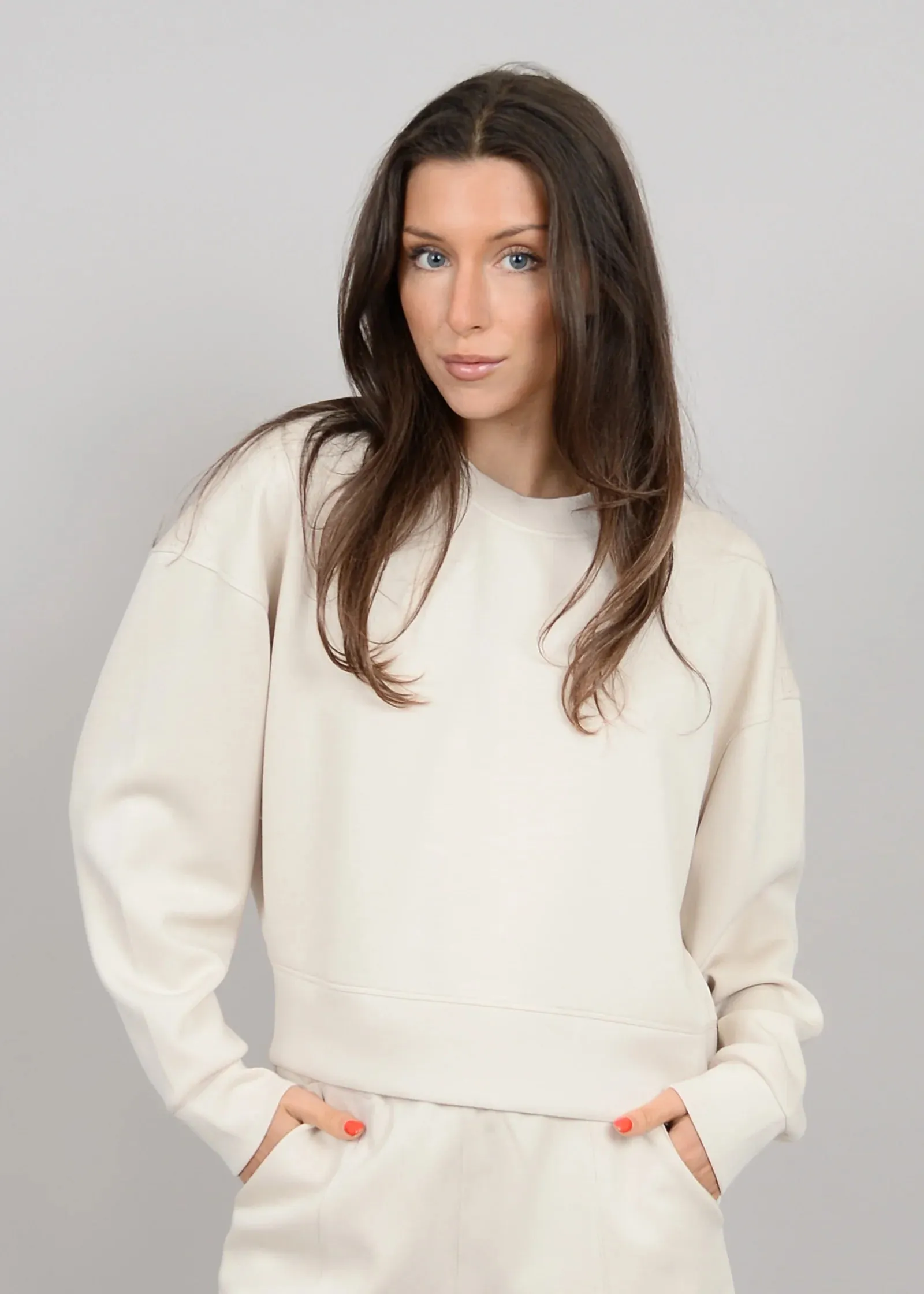 Lucie Soft Knit Crewneck Crop