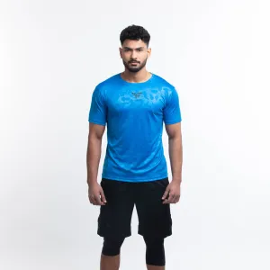 Men's Camou Polyester Tee - Blue/Black (Pack of Two)
