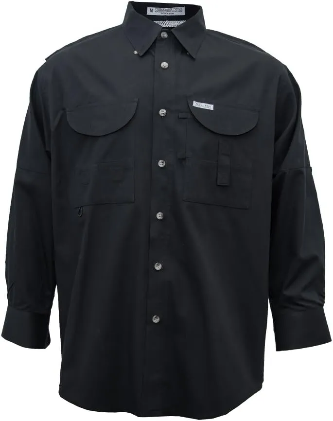 Men's Long Sleeve Fishing Button Down Shirt, Breathable Outdoors Casual Lightweight Shirt