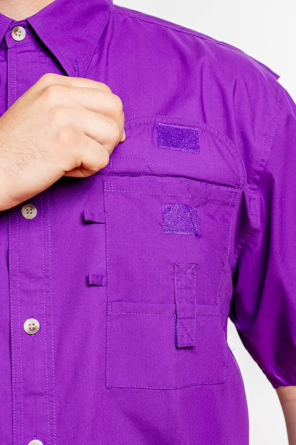 Men's Long Sleeve Fishing Button Down Shirt, Breathable Outdoors Casual Lightweight Shirt