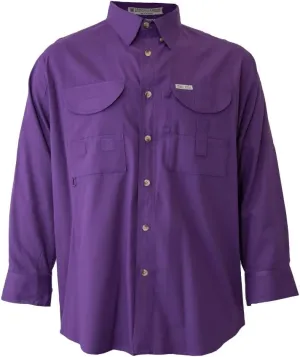 Men's Long Sleeve Fishing Button Down Shirt, Breathable Outdoors Casual Lightweight Shirt