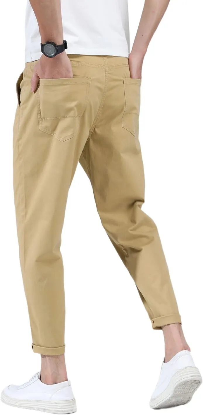Men's Slim-Fit Casual Stretch Flat Front Khaki Pant Standard and Big & Tall Sizes Chino Pant