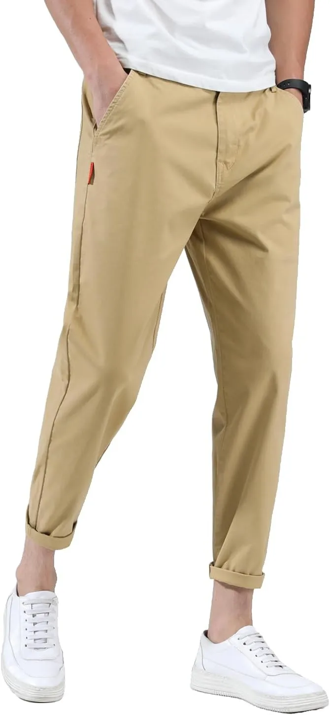 Men's Slim-Fit Casual Stretch Flat Front Khaki Pant Standard and Big & Tall Sizes Chino Pant