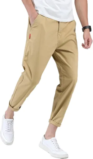 Men's Slim-Fit Casual Stretch Flat Front Khaki Pant Standard and Big & Tall Sizes Chino Pant