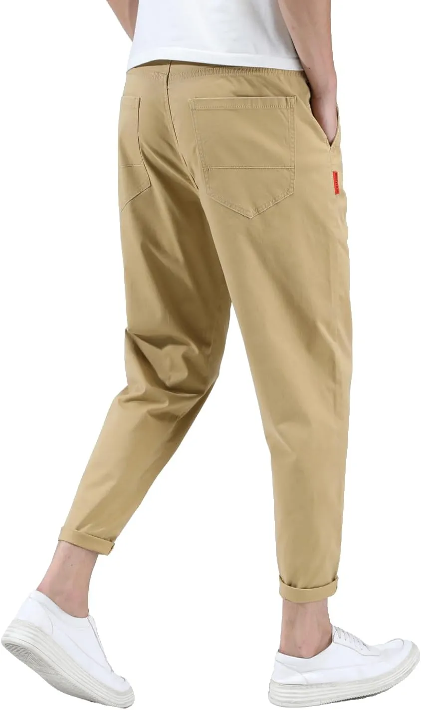 Men's Slim-Fit Casual Stretch Flat Front Khaki Pant Standard and Big & Tall Sizes Chino Pant