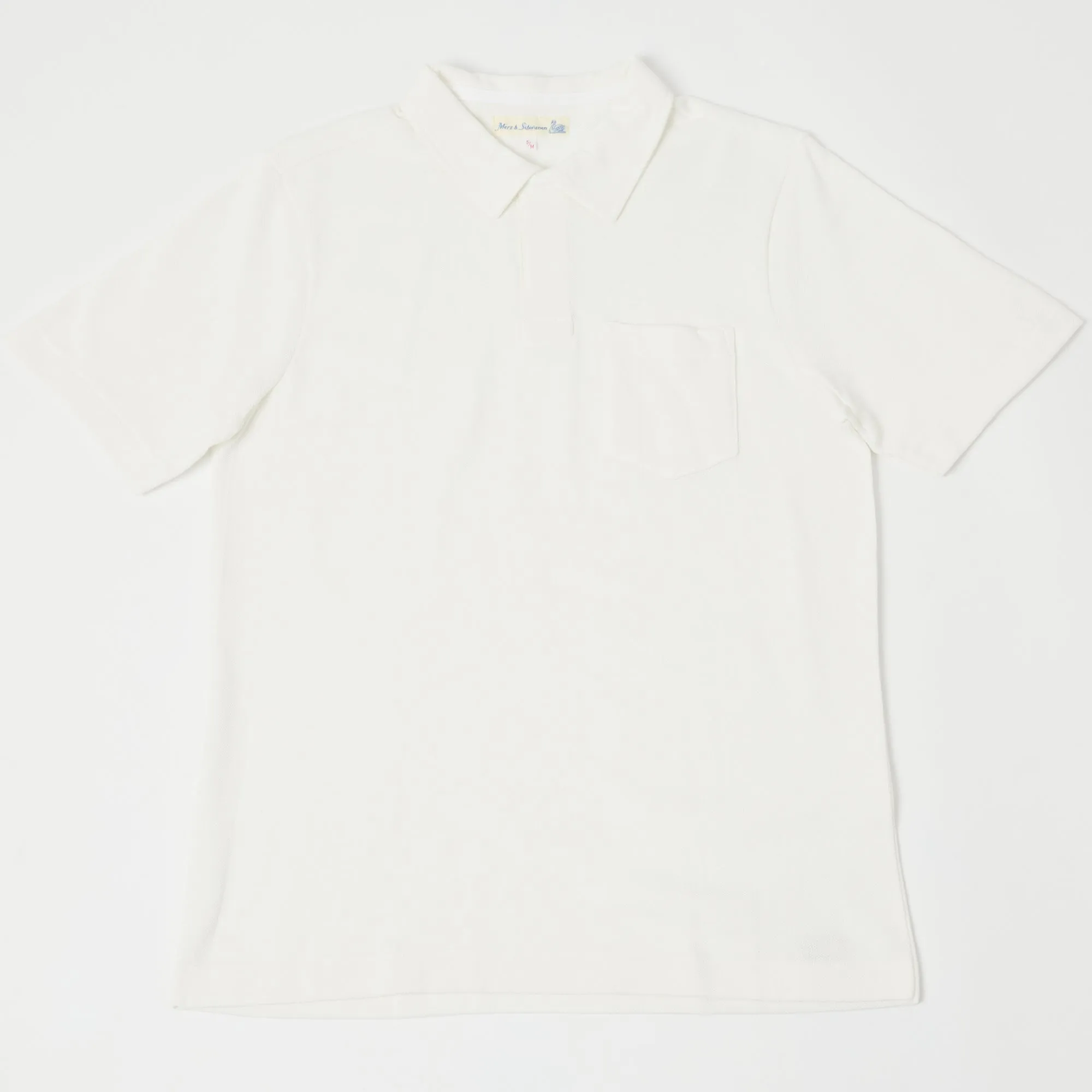 Merz b. Schwanen 2PKPL Pocket Polo Shirt - White
