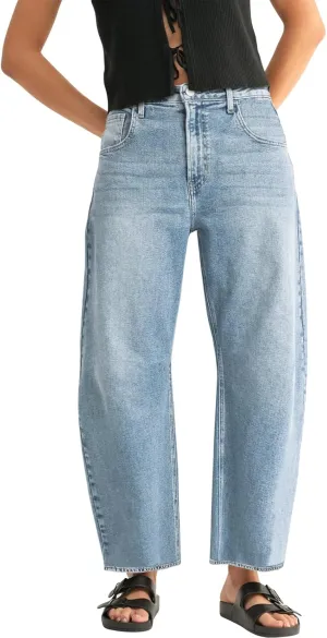 Mid Rise Leopard Print Barrel Jeans for Women Stylish Boyfriend Wide Leg Baggy Denim Pants Trendy Printed Pants
