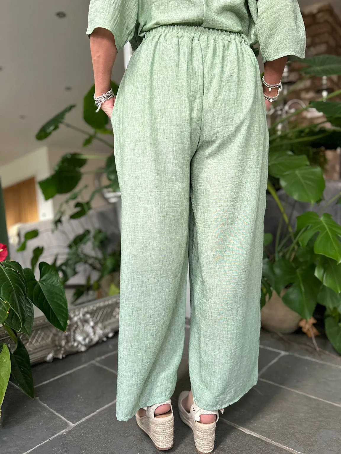 Mint Lightweight Trousers Kirsty
