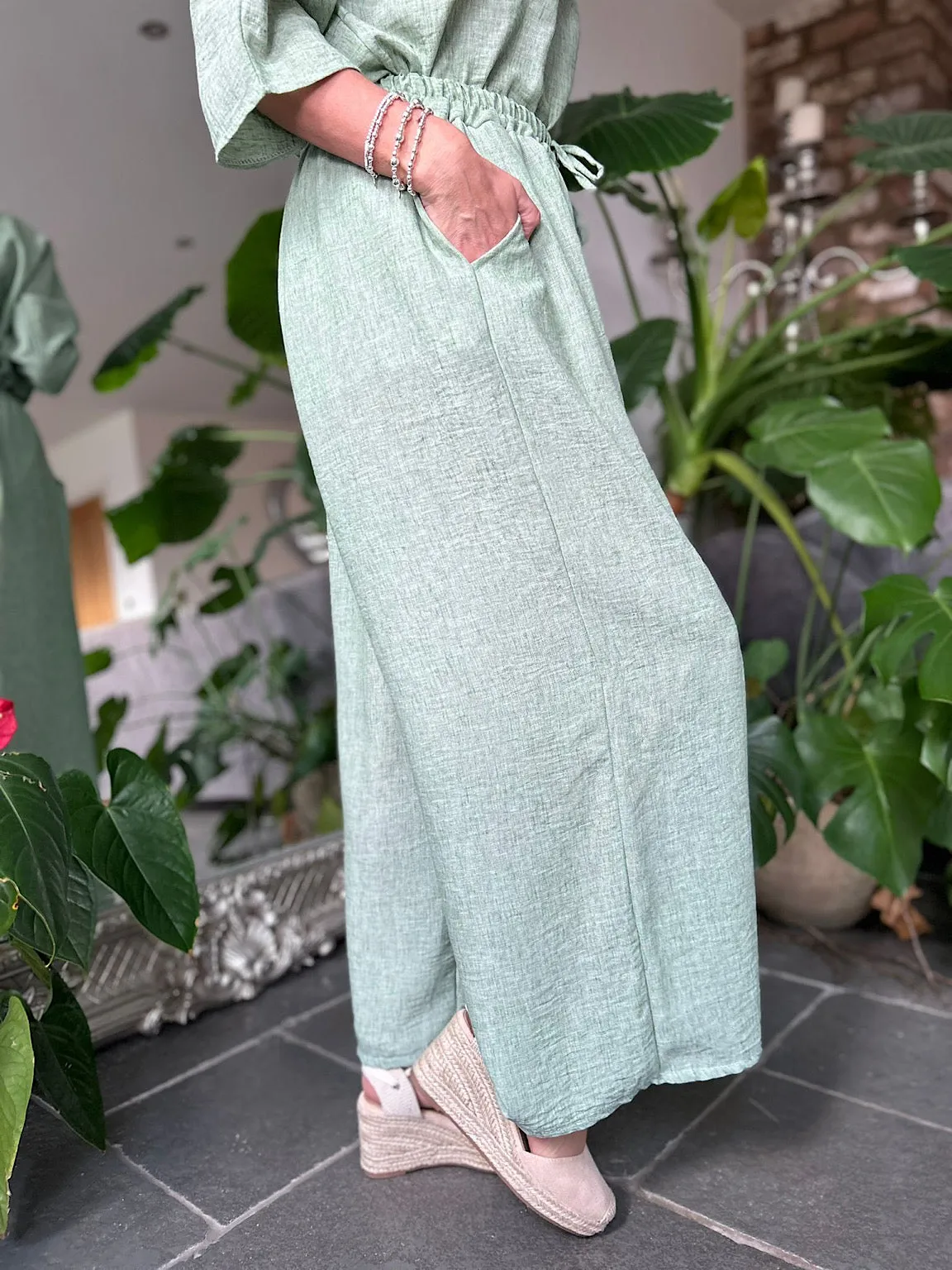 Mint Lightweight Trousers Kirsty