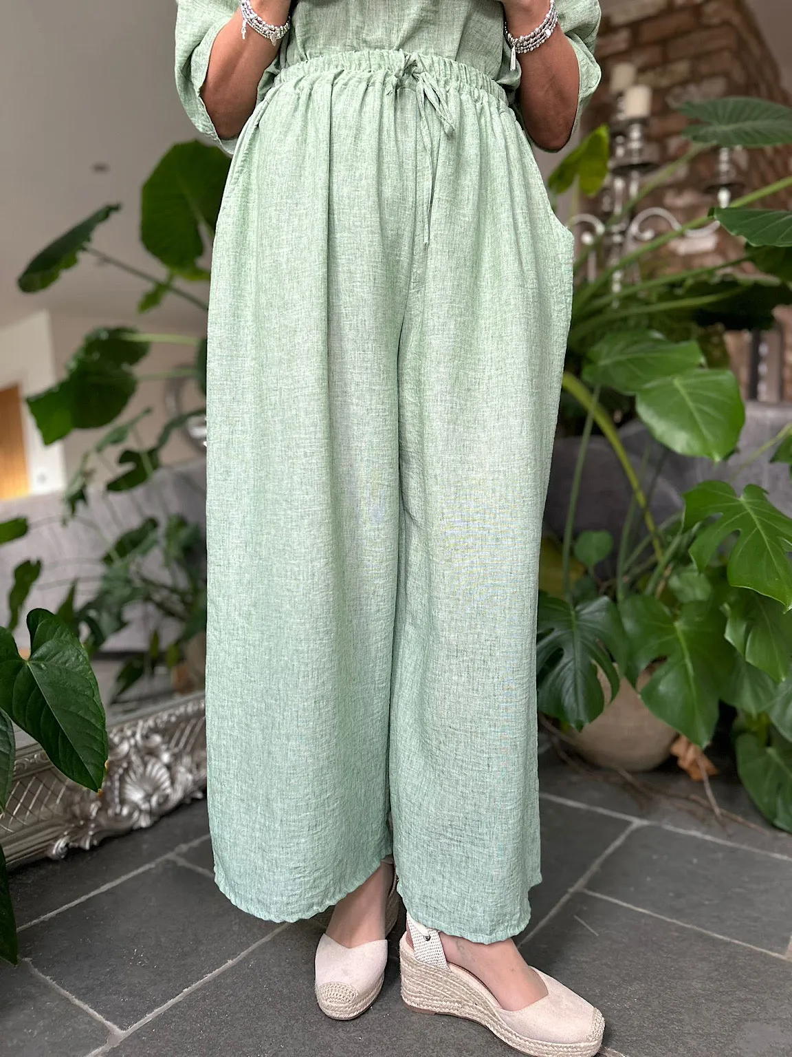 Mint Lightweight Trousers Kirsty