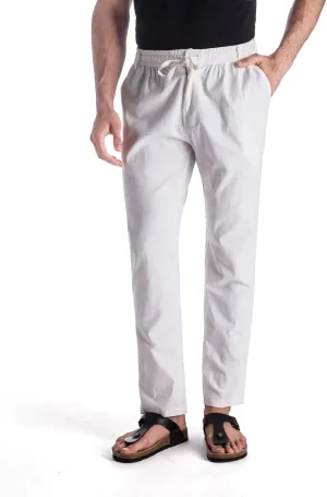 MUSE FATH Mens Linen Drawstring Casual Beach Pants-Lightweight Summer Trousers