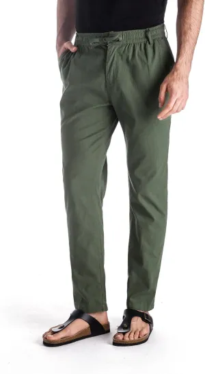 MUSE FATH Mens Linen Drawstring Casual Beach Pants-Lightweight Summer Trousers