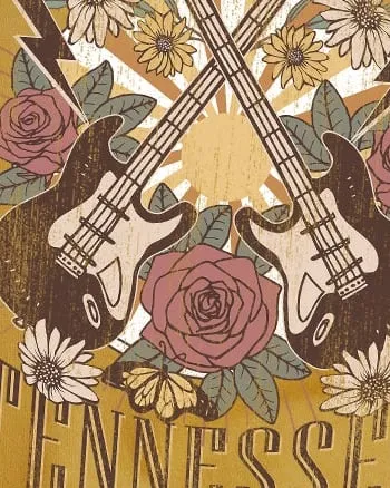 Nashville Retro Flowers | Mustard
