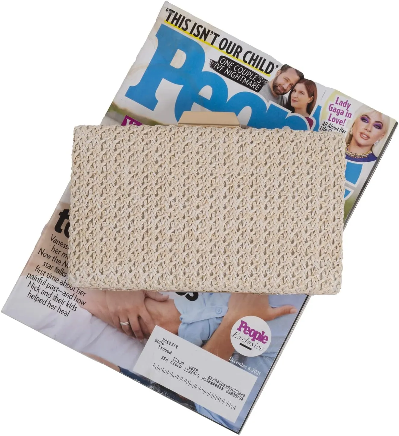 Natural Straw Box Clutch