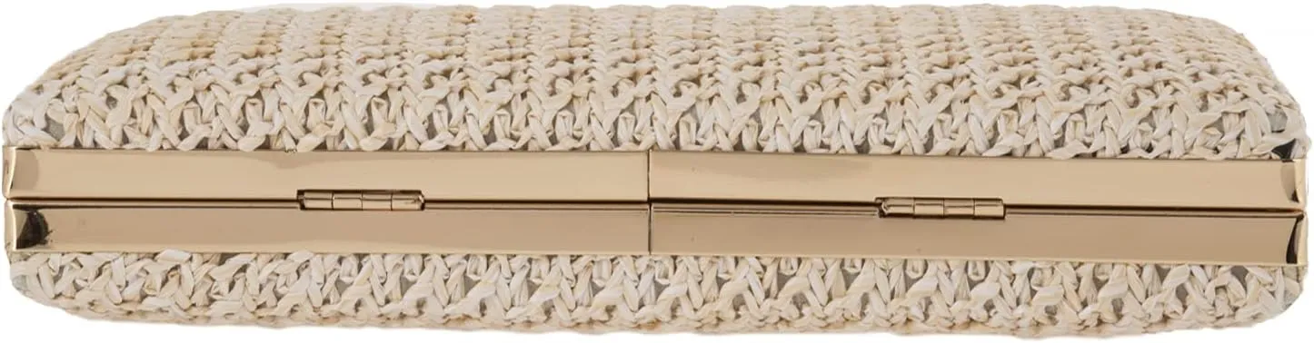 Natural Straw Box Clutch