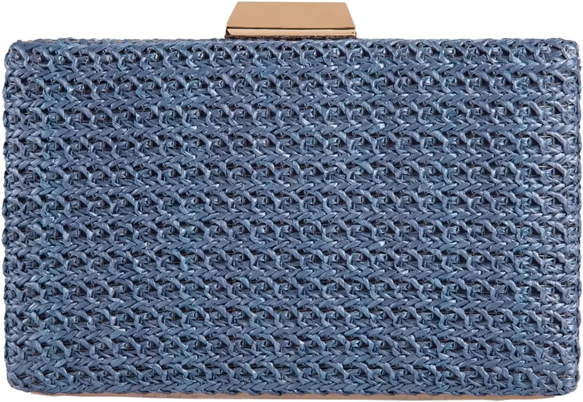 Natural Straw Box Clutch