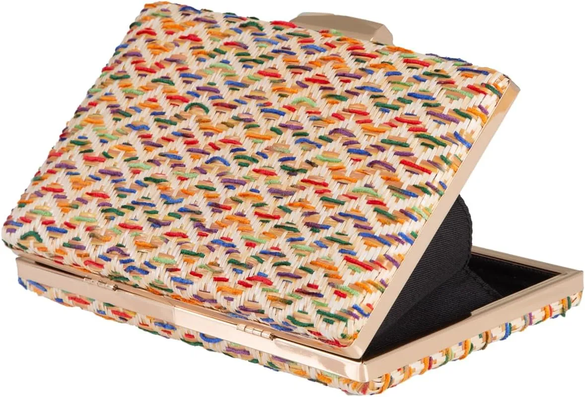 Natural Straw Box Clutch