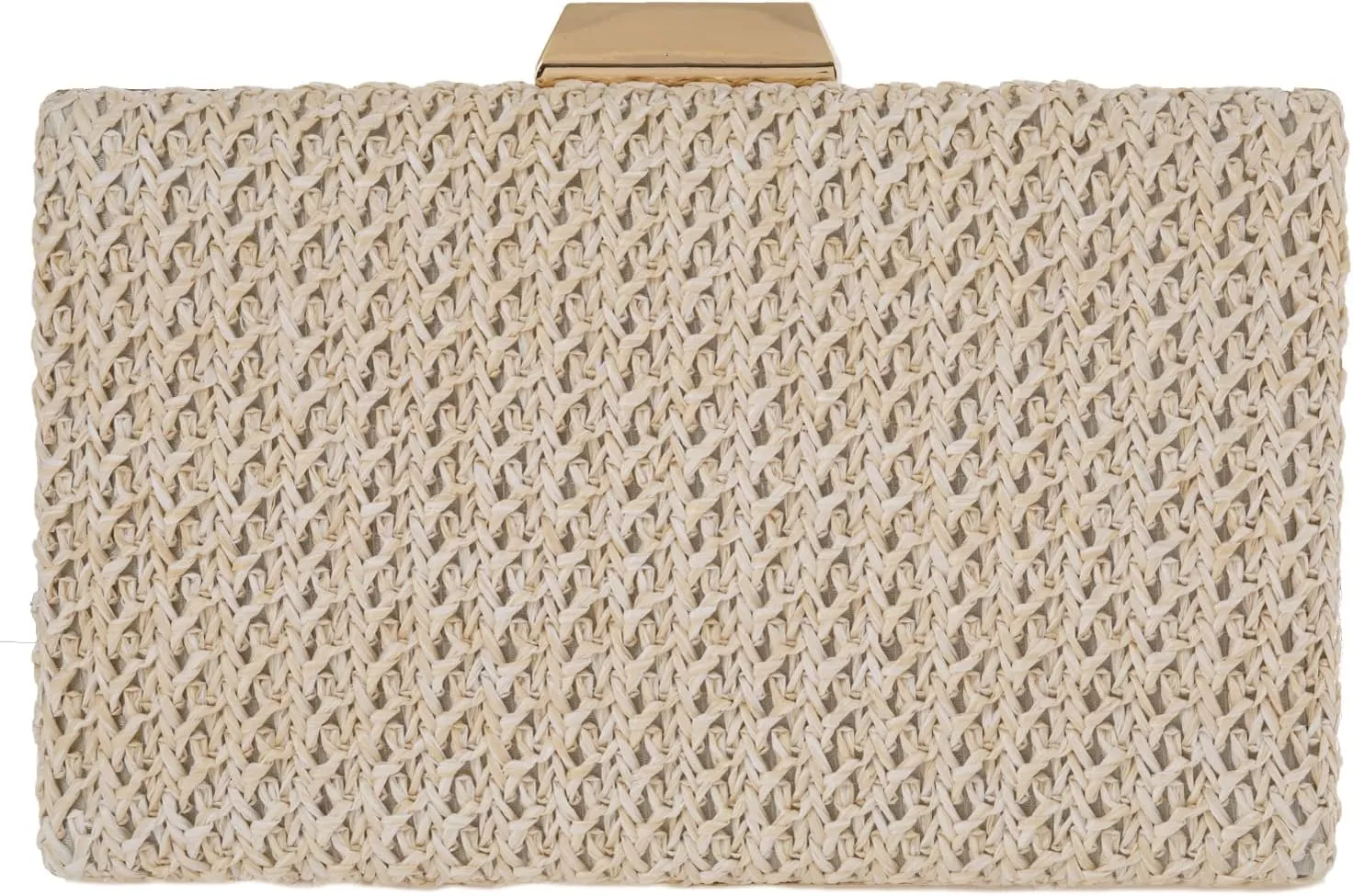 Natural Straw Box Clutch