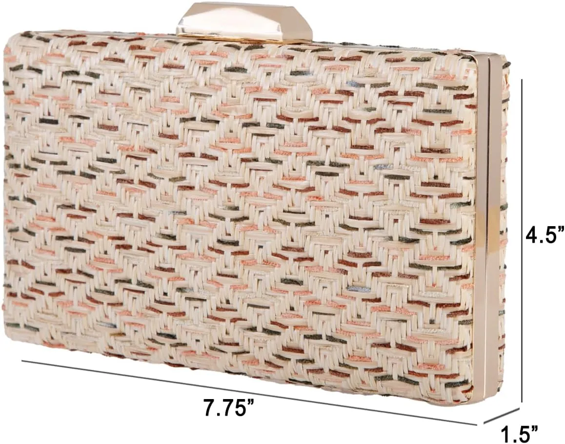 Natural Straw Box Clutch