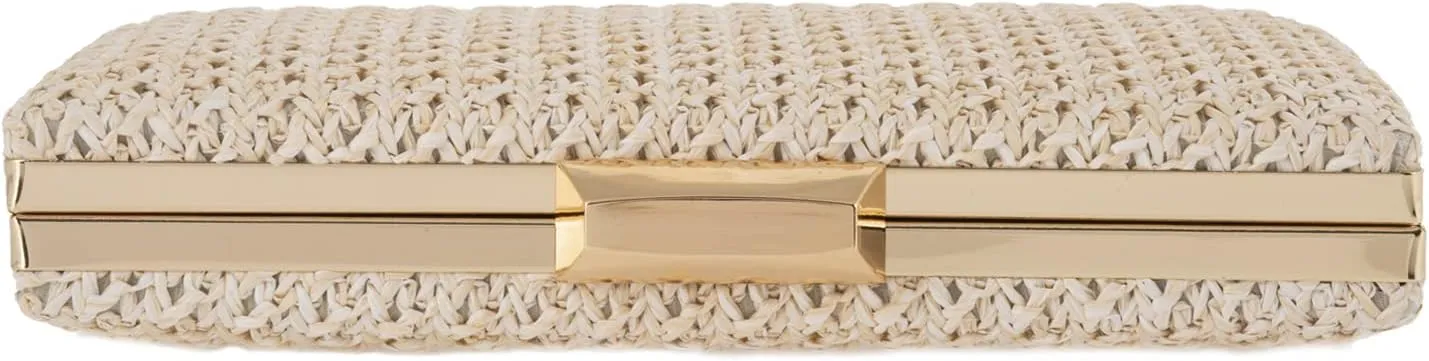 Natural Straw Box Clutch