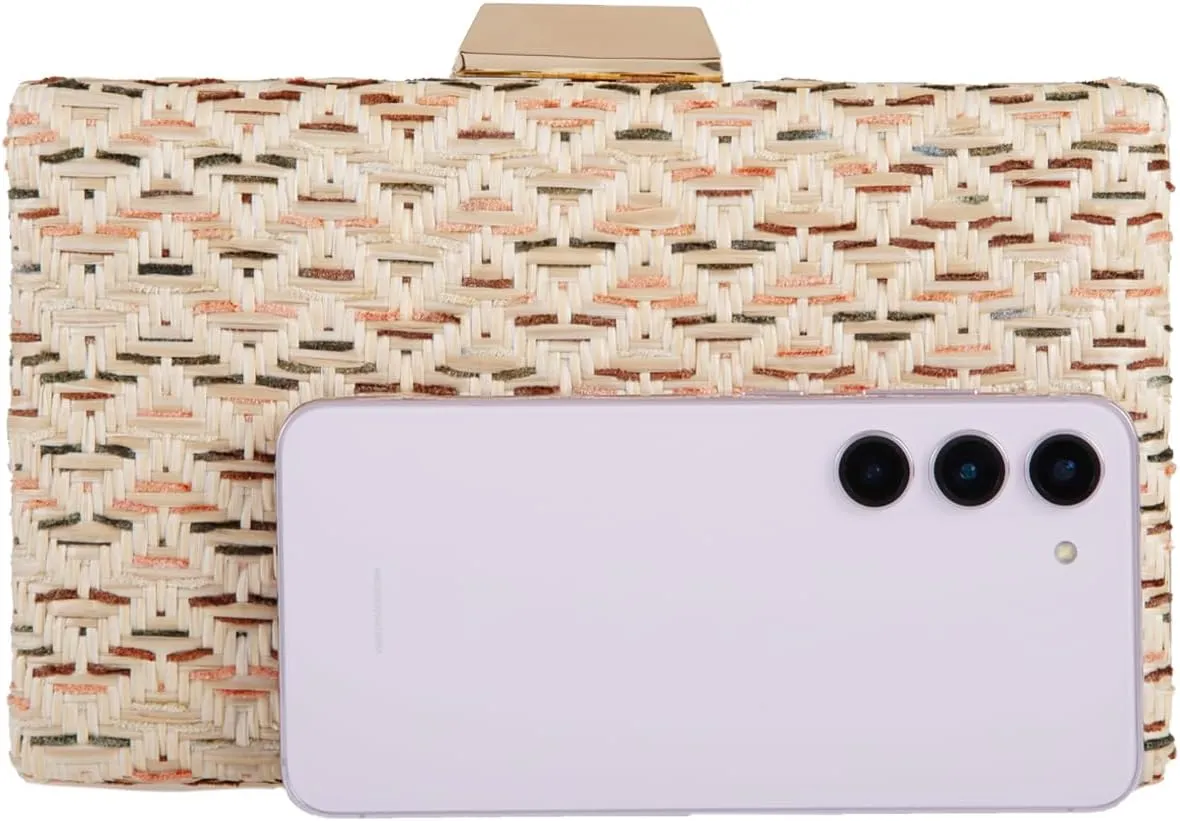 Natural Straw Box Clutch