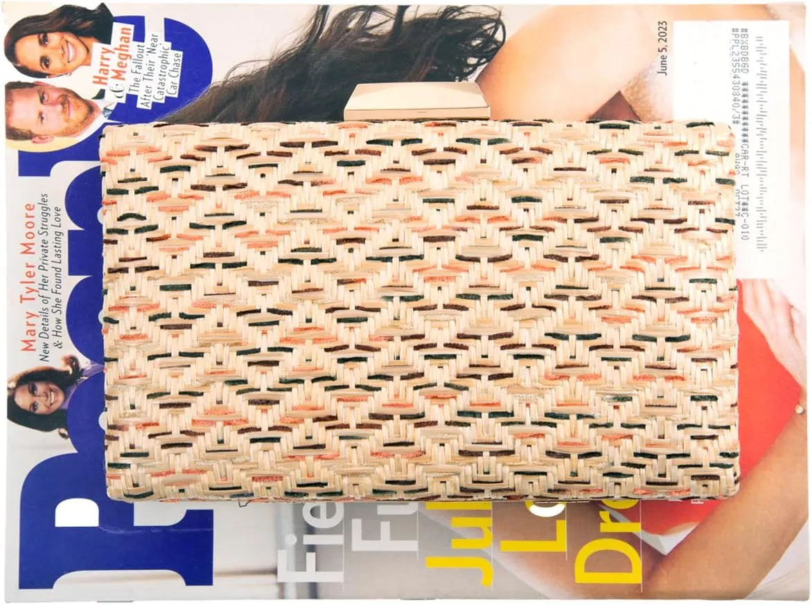 Natural Straw Box Clutch
