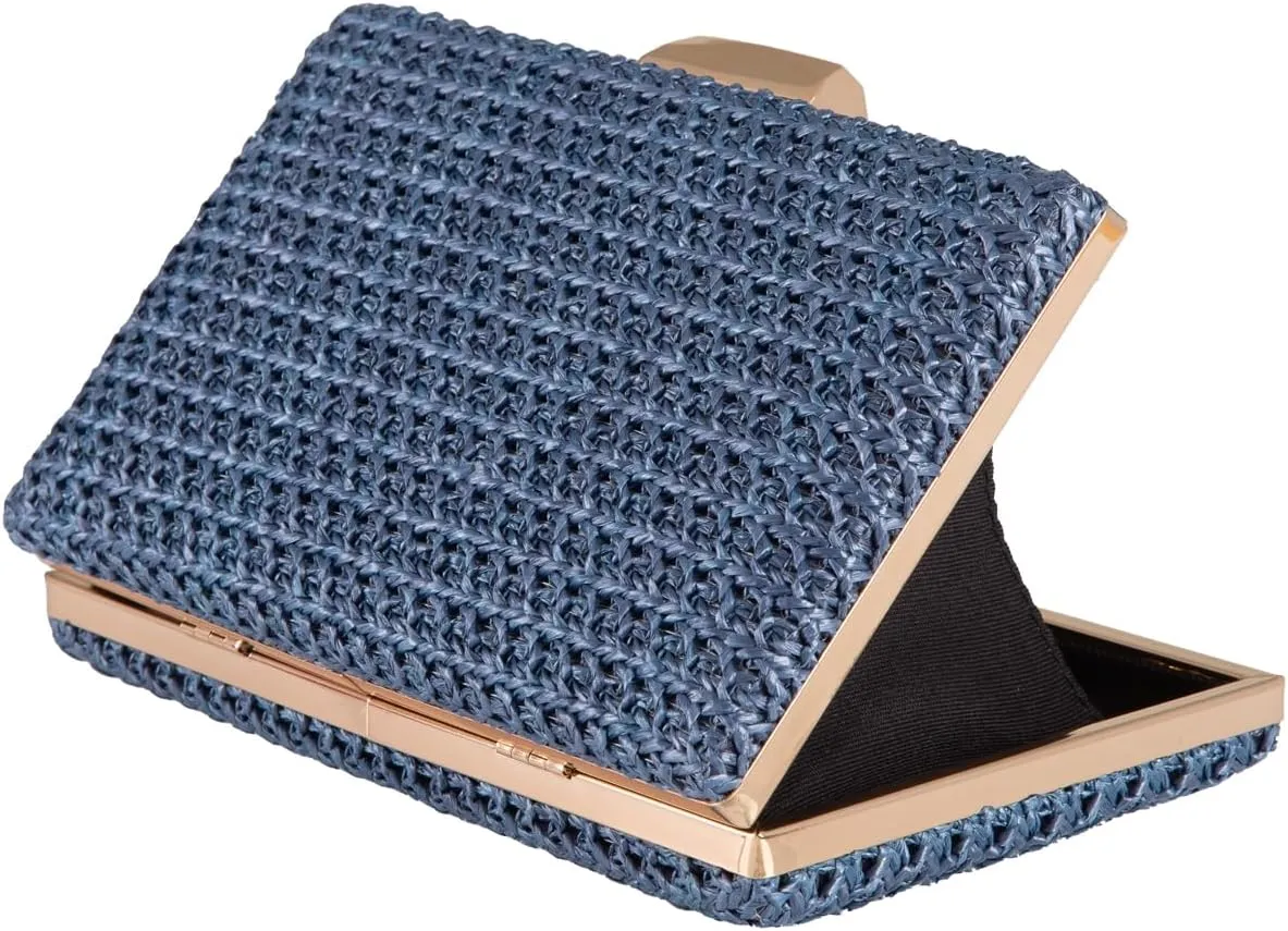 Natural Straw Box Clutch