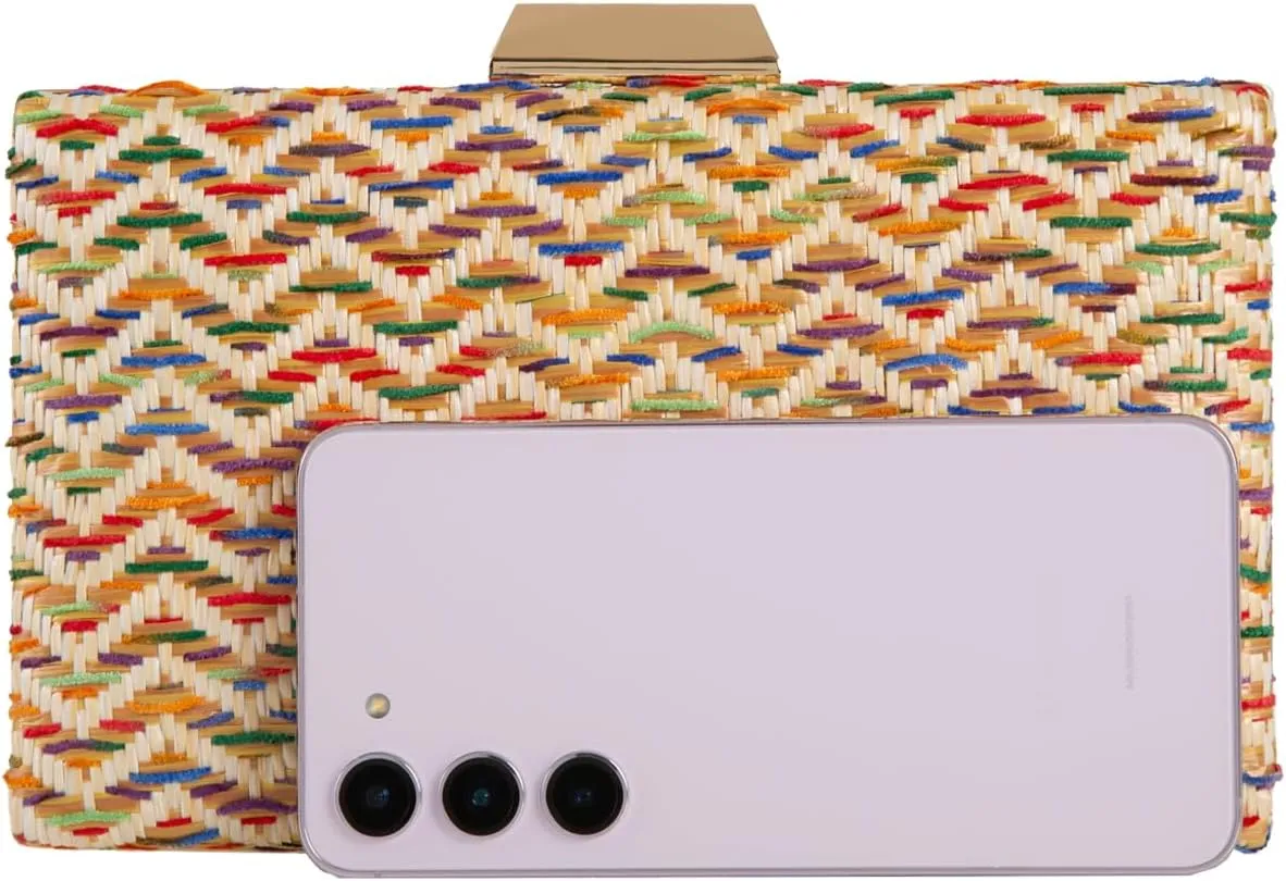 Natural Straw Box Clutch