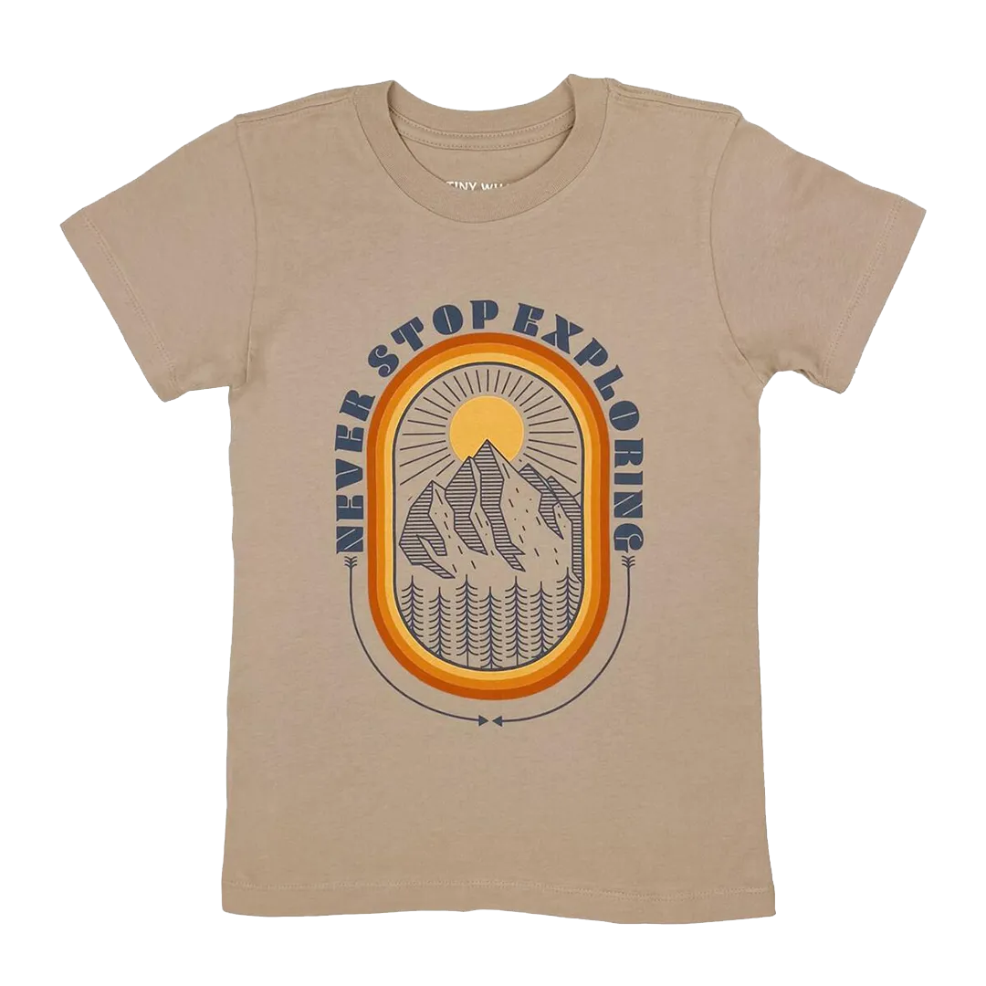 Never Stop Exploring Tee - Clay