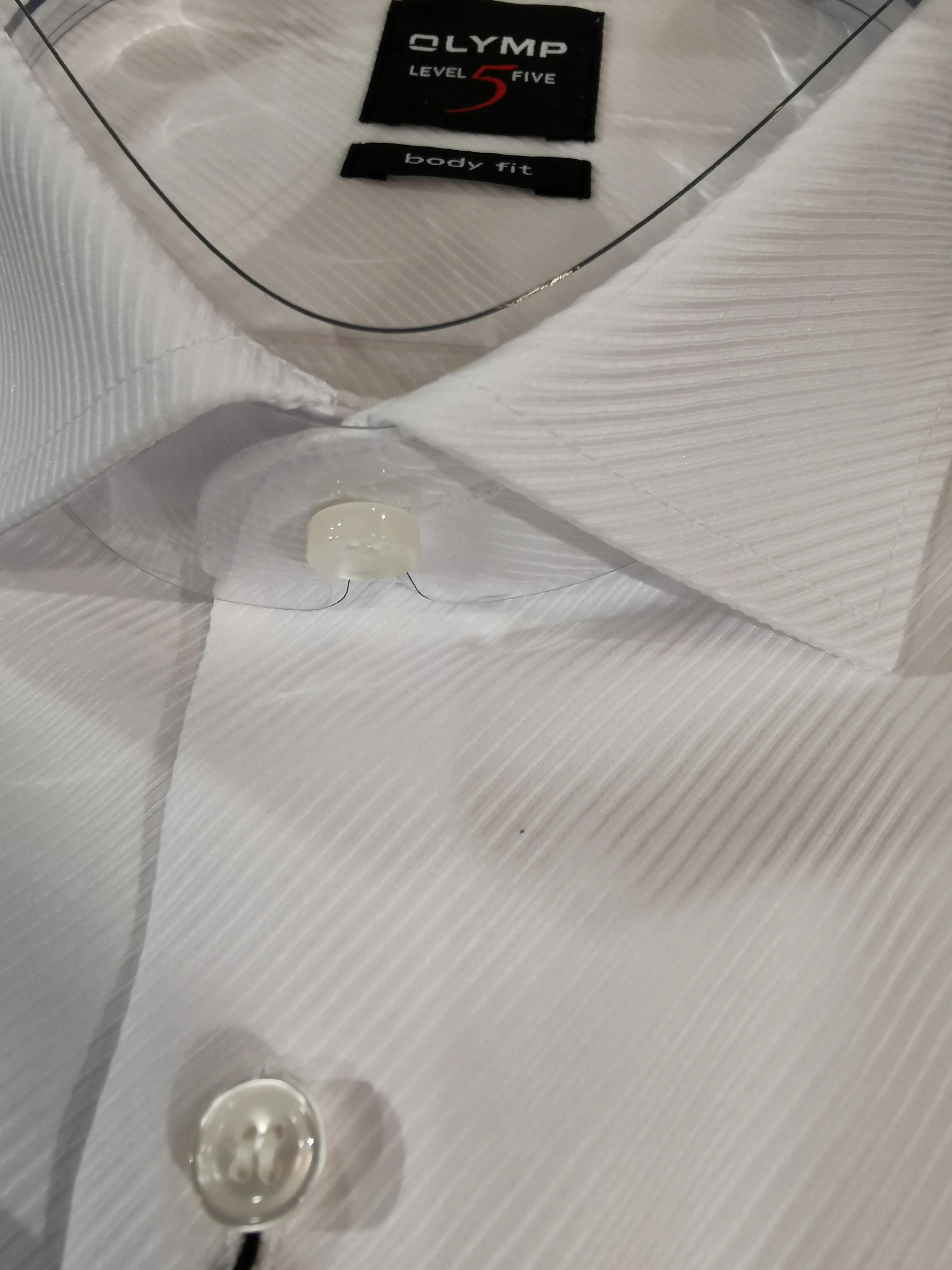 OLYMP -  Body Fit, White, Diagonal Twill