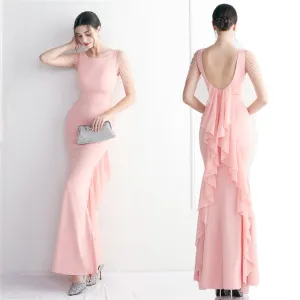 Pins Elegant Silk Dinner Dress