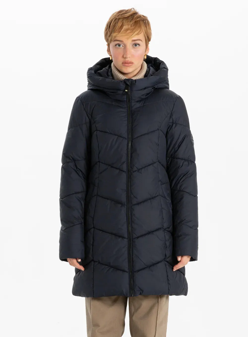 Point Zero Coat - Long Puffer - Navy 8368605