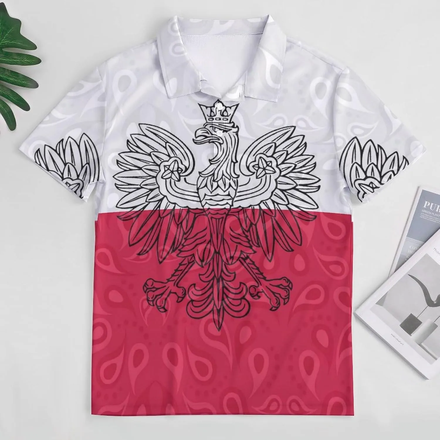 Polish Flag Paisley Poland Mens Polo Shirts Quick Dry Short Sleeve T-shirts Slim Tennis Collared Tees Tops