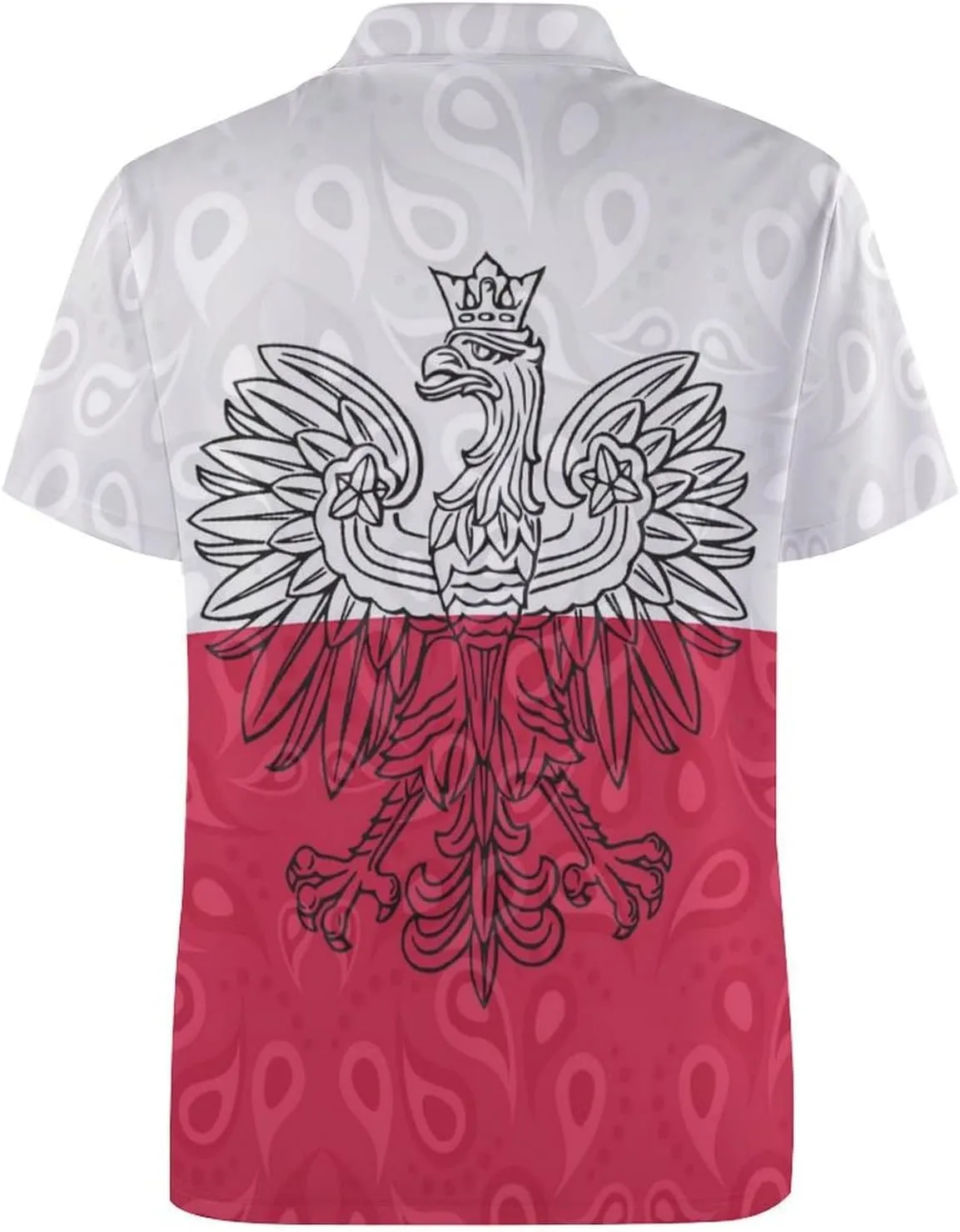 Polish Flag Paisley Poland Mens Polo Shirts Quick Dry Short Sleeve T-shirts Slim Tennis Collared Tees Tops