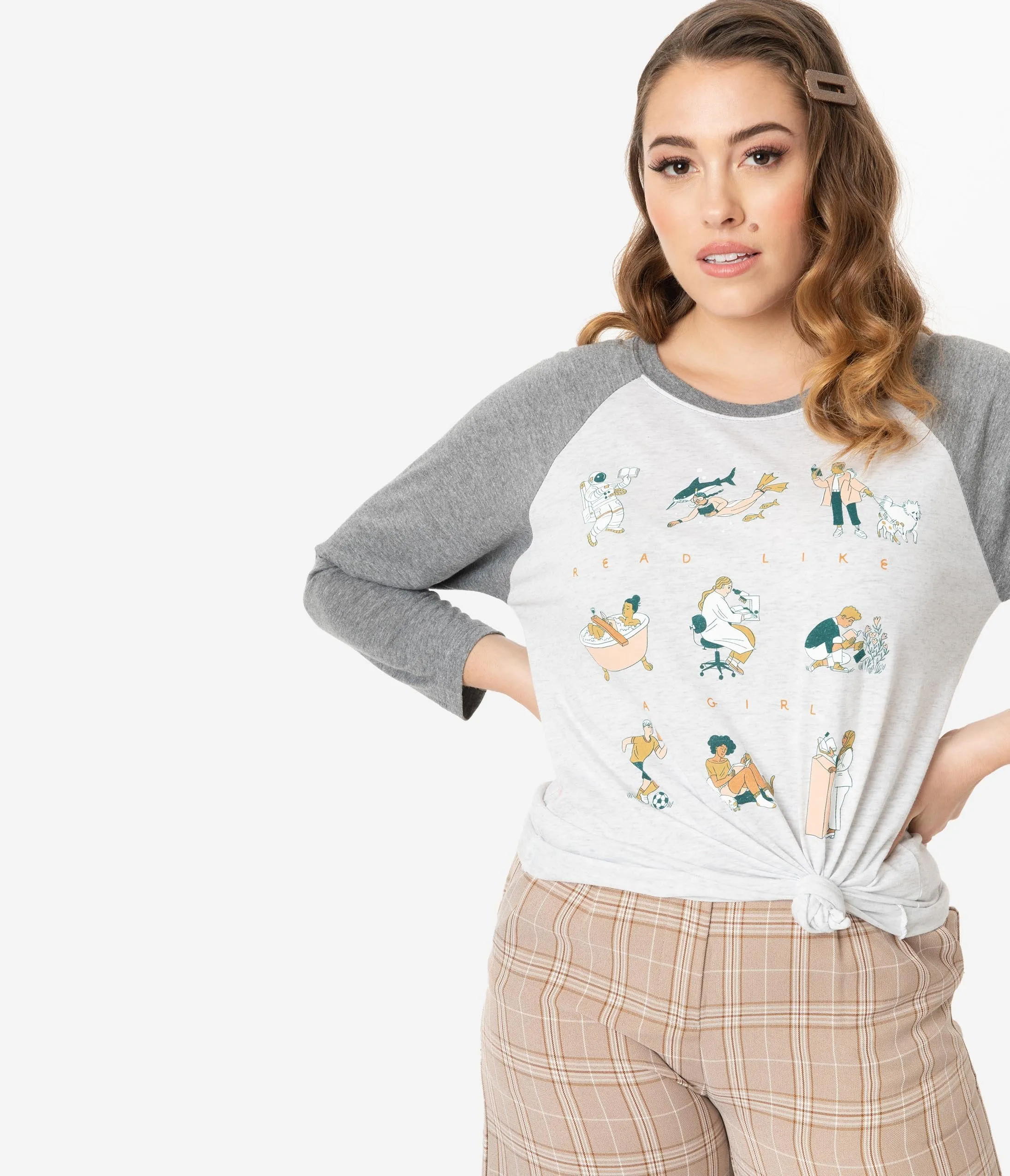 Read Like A Girl Unisex Raglan Tee