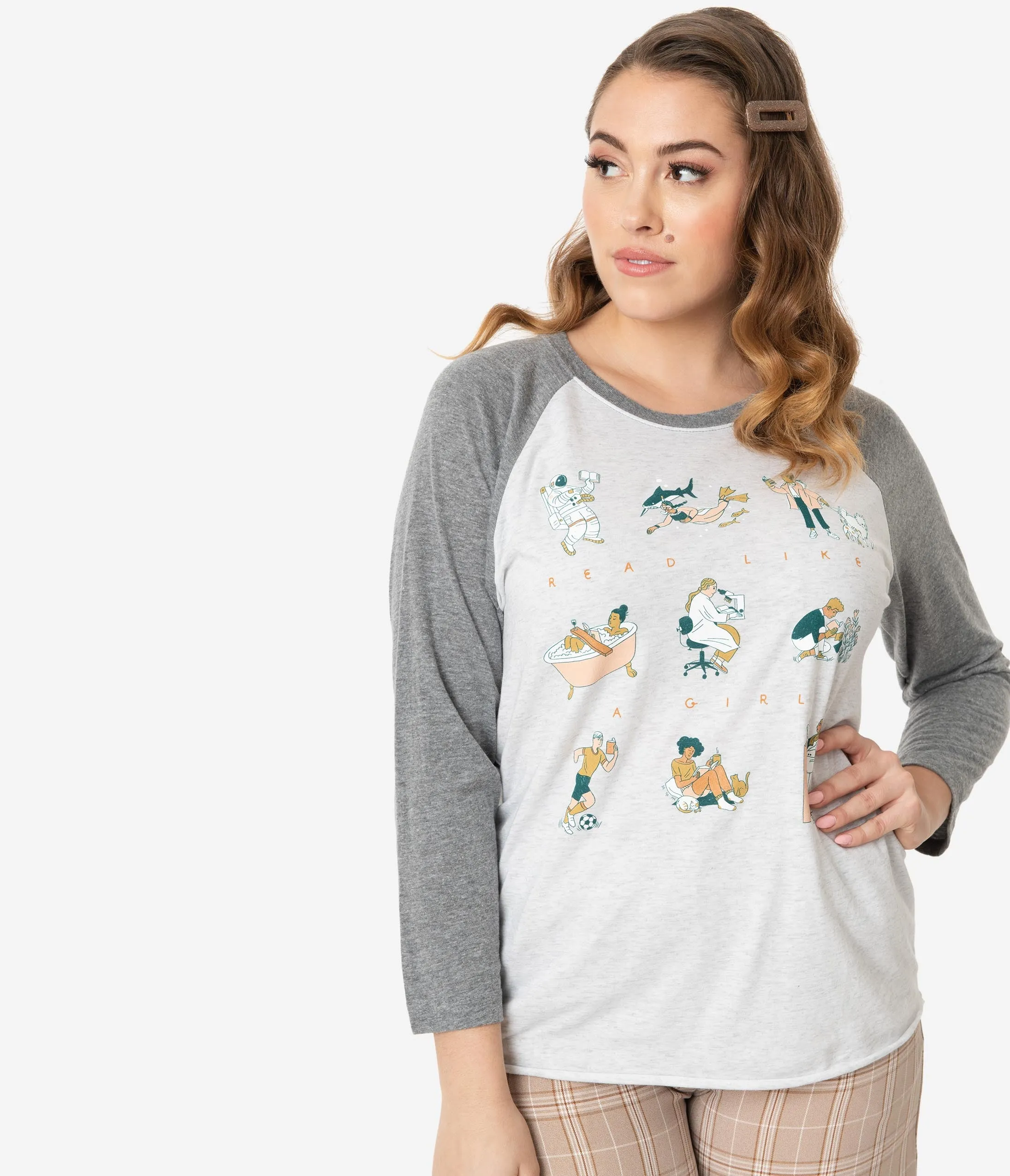 Read Like A Girl Unisex Raglan Tee