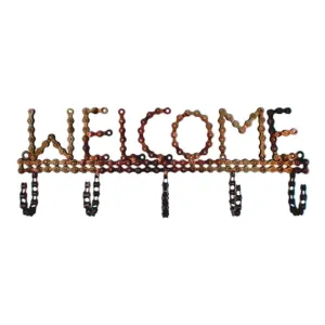 Reclaimed Bike Chain Welcome Hooks