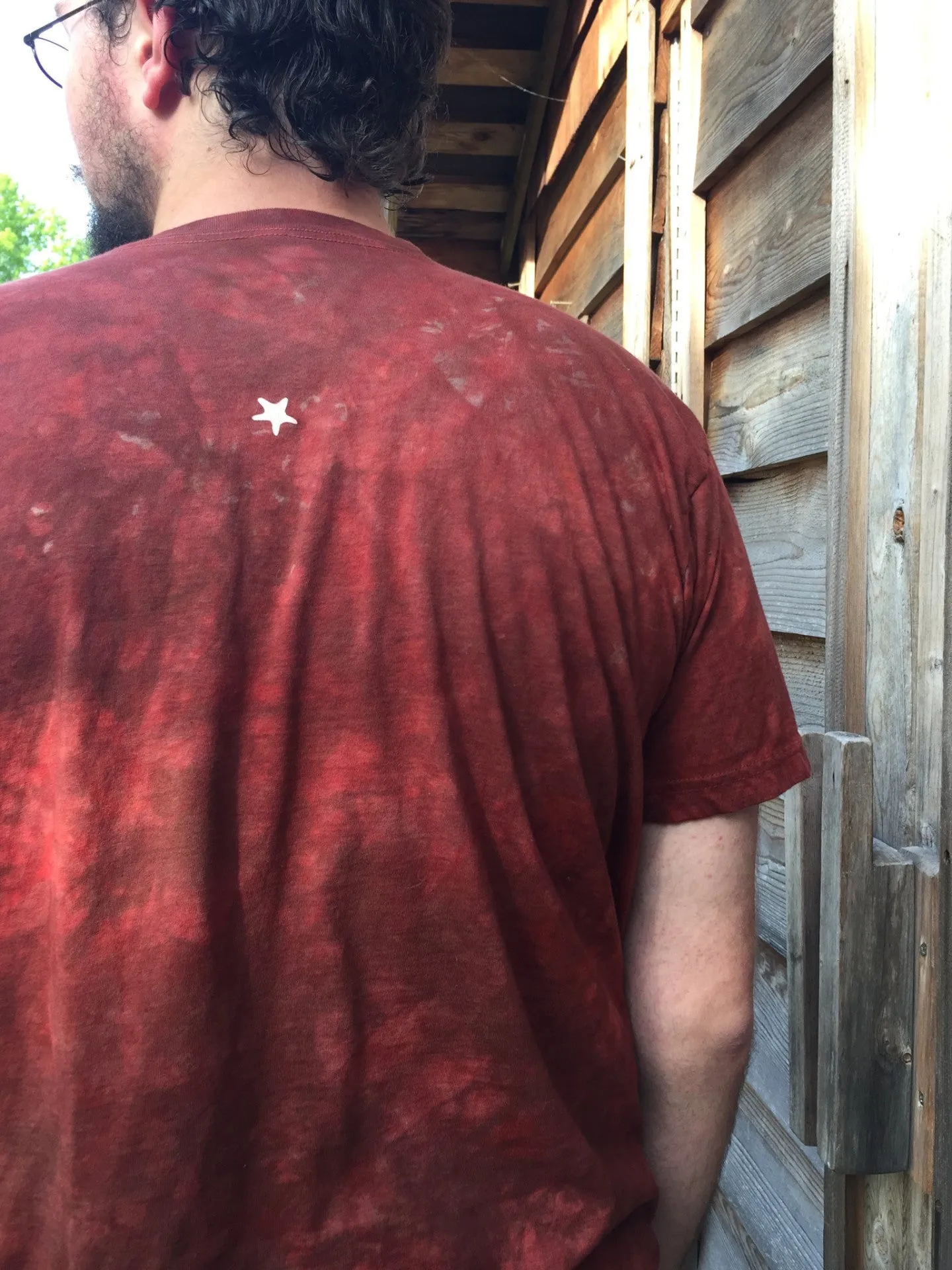 Red Tree of Life Organic Tshirt - Batik Print